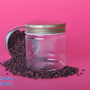 جار پت کانتینری شفاف 300 میل دهانه 70